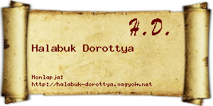Halabuk Dorottya névjegykártya